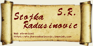 Stojka Radusinović vizit kartica